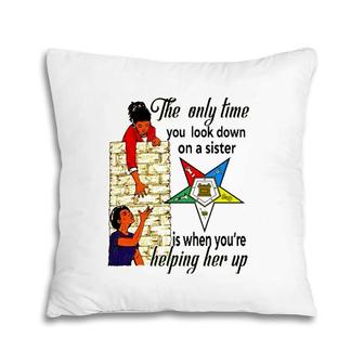 Order Of The Eastern Star Oes Ring Diva Sisters Of Color Pillow | Mazezy DE