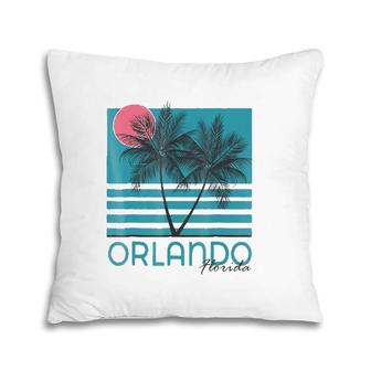 Orlando Beach Fl Vintage Florida Souvenirs Pillow | Mazezy
