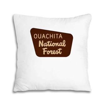 Ouachita National Forest Entrance Sign Pillow | Mazezy