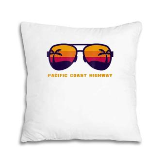 Pacific Coast Highway - Sunglasses - Palm Trees & Sun Pillow | Mazezy