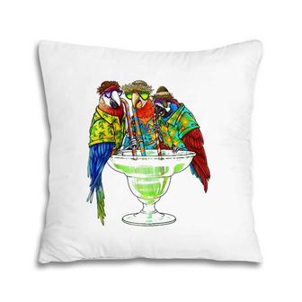 Parrots Drinking Margarita Hawaiian Vacation Birds Raglan Baseball Tee Pillow | Mazezy DE