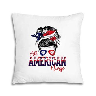 Patriotic All American Nurse 4Th Of July Us Flag Bandana Red White Blue Pillow | Mazezy