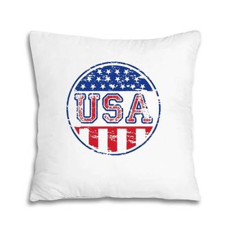 Patriotic America Usa Flag- For Proud Americans Pillow | Mazezy