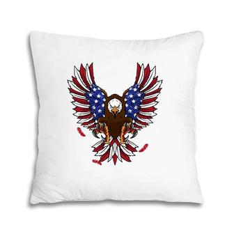 Patriotic July 4Th Usa Eagle Lovers American Flag Eagle Pillow | Mazezy