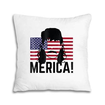 Patriotic Usa Mullet - 4Th 'Merica America Pillow | Mazezy