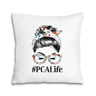 Pca Life Messy Hair Woman Bun Healthcare Worker Pillow | Mazezy