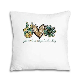 Peace Love St Patrick's Day Shamrock Tie Dye St Patrick's Day Pillow | Mazezy