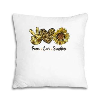 Peace Love Sunshine Sunflower Hippie Sunflower Lover Pillow