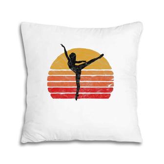 Penché Dancer En Pointe & Sun Vintage 80'S Ballet Graphic Pillow | Mazezy