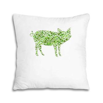 Pig Shamrock Irish Pigs Lover St Patrick's Day Pillow | Mazezy