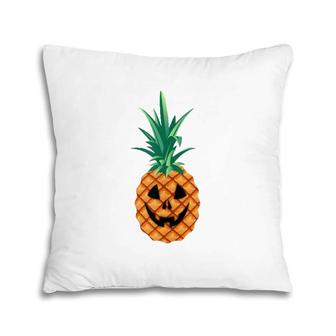 Pineapple Pumpkin Jack O'lantern Halloween Pillow | Mazezy