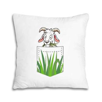 Pocket Farm Animal Goat Whisperer Farming Goat Pillow | Mazezy