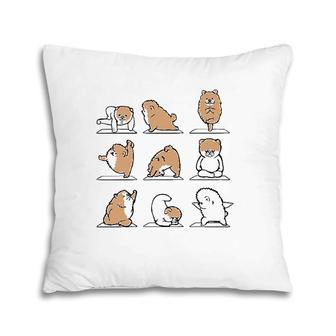 Pomeranian Yoga Pet Lover Gift Pillow | Mazezy