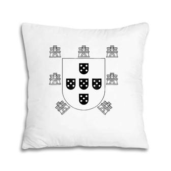Portugal Emblem Portuguese Crest Graphic Tee Pillow | Mazezy