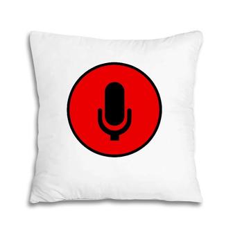 Press To Talk Red Micro Icon Pillow | Mazezy