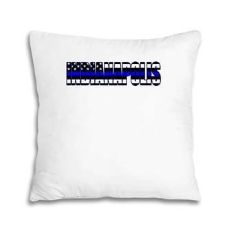 Protect And Serve In Indianapolis Police Flag Pd Pillow | Mazezy