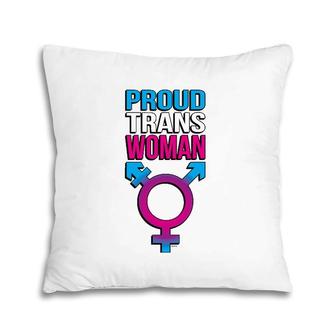 Proud Trans Woman Transgender Pride Pillow | Mazezy