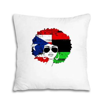 Puerto Rican Afro Latina, Boricua Puerto Rico Flag Pillow | Mazezy