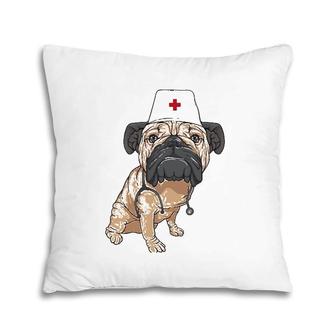 Pug Nurse Cool Nurse Dog Lover Gift Pillow | Mazezy DE