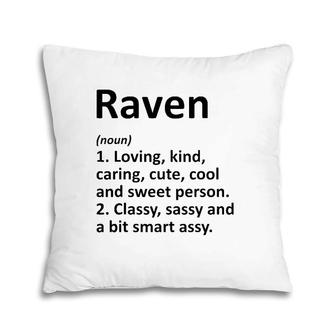 Raven Definition Personalized Name Funny Birthday Gift Idea Pillow | Mazezy
