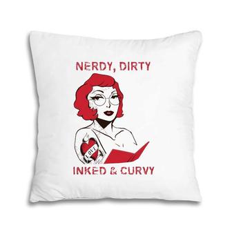 Reader Dirty Inked Curvaceous Tattoo Lady Pillow | Mazezy