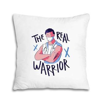 Real Warrior Doctor Nurse Caduceus Tattoo Pillow | Mazezy