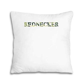 Rednecker For Country Folk Green Camouflage Pillow | Mazezy