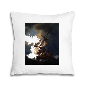 Rembrandt Christ In The Storm On The Sea Of Galilee Pillow | Mazezy UK
