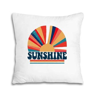 Retro 70S Style Hippie Sunshine Vintage Peace & Love Pillow | Mazezy