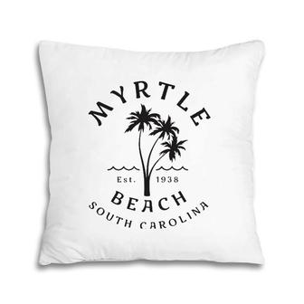Retro Cool Original Myrtle Beach Sc Palm Tree Novelty Art Pillow | Mazezy