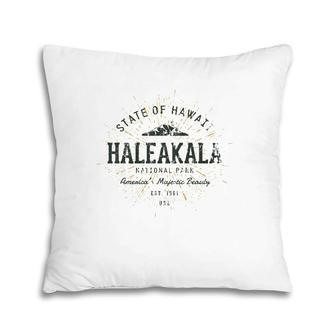 Retro Style Vintage Haleakala National Park Pillow | Mazezy