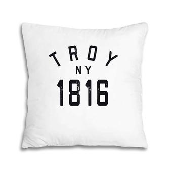 Retro Troy Ny New York 1816 City Usa Pillow | Mazezy