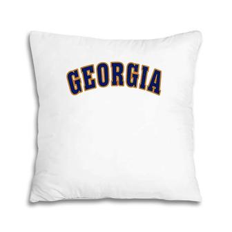 Retro Vintage Georgia State Souvenir Gift Of Georgia Pillow | Mazezy