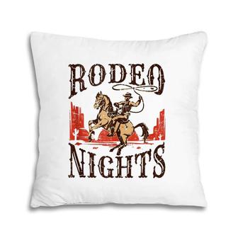 Rodeo Nights Vintage Retro Gift Pillow | Mazezy