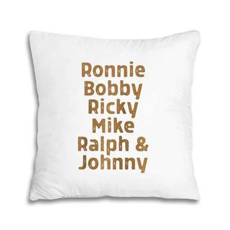 Ronnie Bobby Ricky Mike Ralph And Johnny Melanin Raglan Baseball Tee Pillow | Mazezy