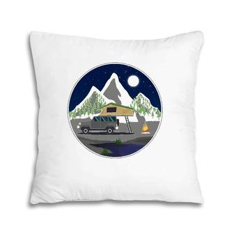 Rooftop Tent - Camping Camper Outdoor Nature Gift Adventure Pillow | Mazezy