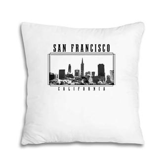 San Francisco Vintage Skyline California San Francisco Pillow | Mazezy