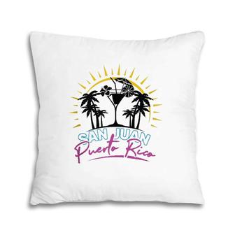 San Juan Puerto Rico Vacation Beach Travel Gift Pillow | Mazezy CA