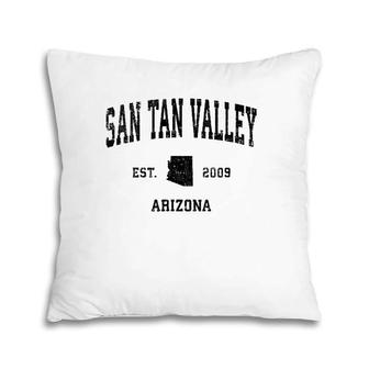 San Tan Valley Arizona Az Vintage Sports Design Black Print Pillow | Mazezy