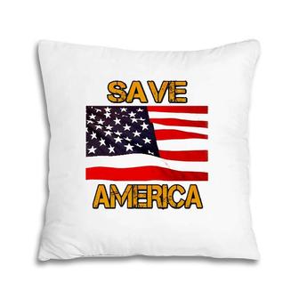 Save America Usa Flag Pillow | Mazezy