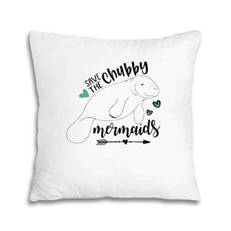 Save The Chubby Mermaid Top Walrus Lover Present Seahorse Pillow | Mazezy