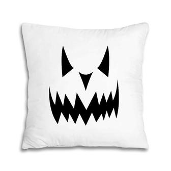 Scary Pumpkin Face Matching Family Halloween Pillow | Mazezy