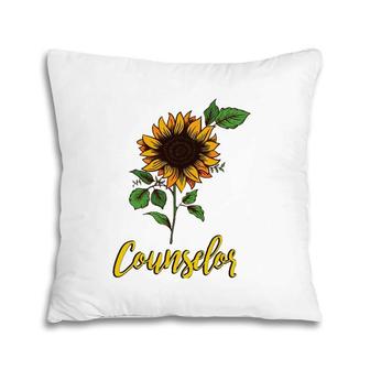 School Career Counselor Sunflower T Gift Pillow | Mazezy