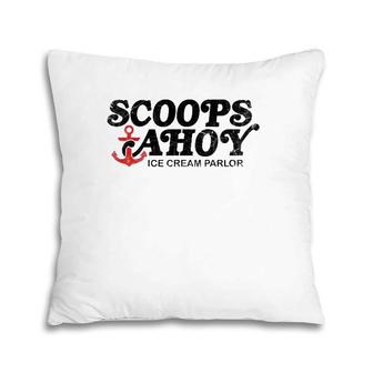 Scoops Ahoy Ice Cream Parlor Dark Pillow | Mazezy
