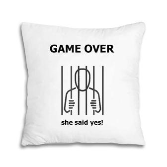 She Said Yes Engagementwedding Funny Announcemen Pillow | Mazezy UK