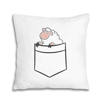 Sheep In The Pocket Cute Pocket Sheep Pillow | Mazezy