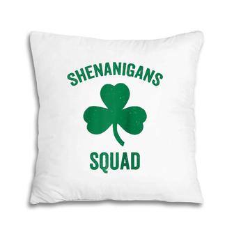 Shenanigans Squad Funny St Patrick's Day Matching Group Gift Raglan Baseball Tee Pillow | Mazezy CA
