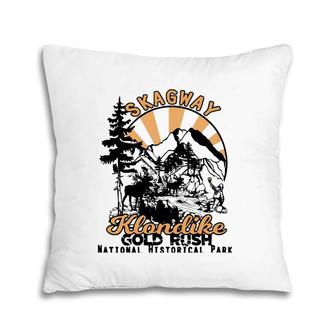 Skagway Alaska Klondike Gold Rush National Park Souvenir Pillow | Mazezy