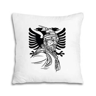 Skanderbeg Albania Balkan Hero Illyrian Shqip Kosovo Pillow | Mazezy