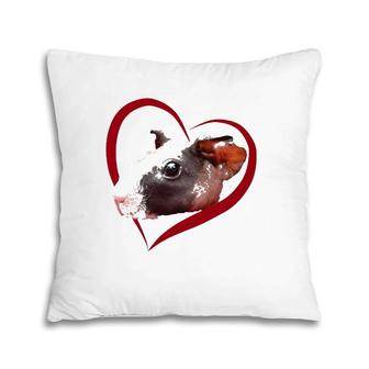 Skinny Guinea Pig Love Heart Valentine's Day Pillow | Mazezy